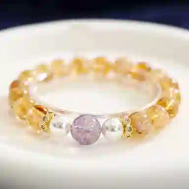 金瑞邦 【赠消磁石】 高能量招财净化磁场国潮新中式运势转运水逆退散考研上岸平安纳福校园通勤穿搭#好运 水晶 手串 男女同款情侣款