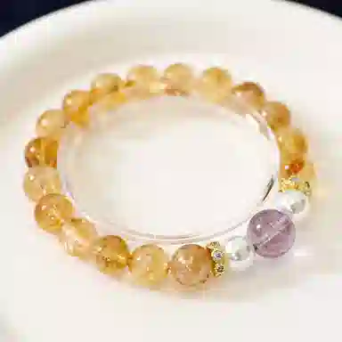 金瑞邦 【赠消磁石】 高能量招财净化磁场国潮新中式运势转运水逆退散考研上岸平安纳福校园通勤穿搭#好运 水晶 手串 男女同款情侣款