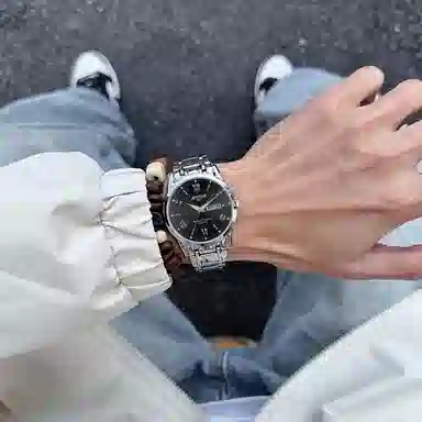 AIYISHI Quartz Watch Black Dial