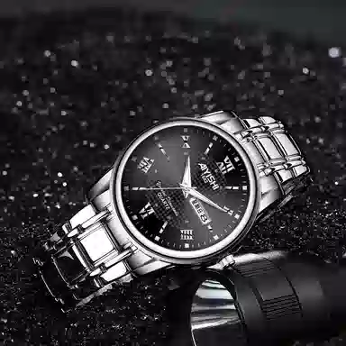 AIYISHI Quartz Watch Black Dial