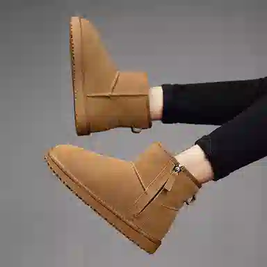 时尚舒适 内里加绒 短筒 雪地靴 男款