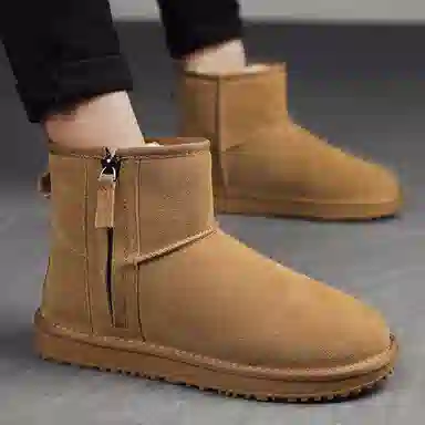 时尚舒适 内里加绒 短筒 雪地靴 男款