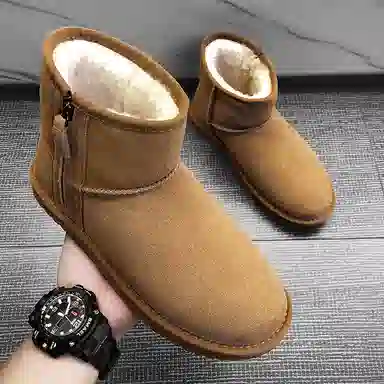 时尚舒适 内里加绒 短筒 雪地靴 男款