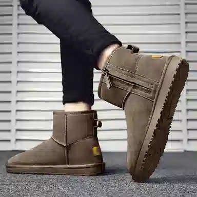 时尚舒适 内里加绒 短筒 雪地靴 男款