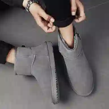 时尚舒适 内里加绒 短筒 雪地靴 男款