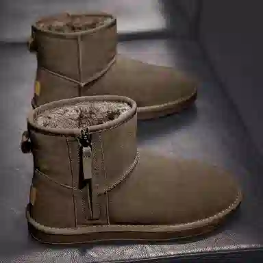 时尚舒适 内里加绒 短筒 雪地靴 男款