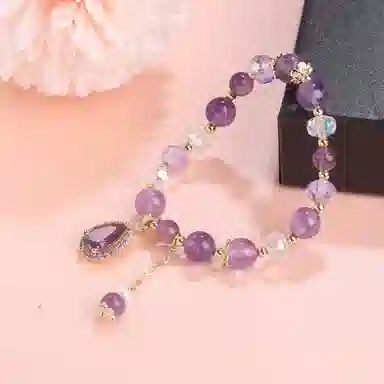 盈满堂 优雅精致爱心 水晶 玉石手串 女款