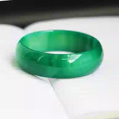 盈满堂 飘花绿 玛瑙 手镯 女款