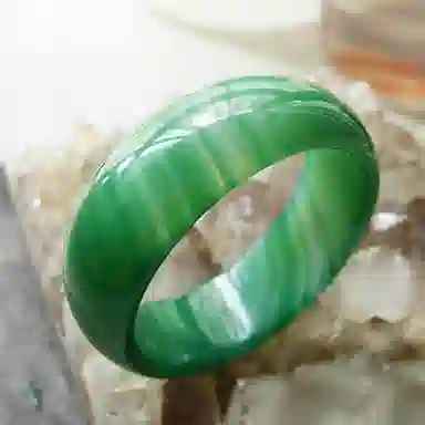 盈满堂 飘花绿 玛瑙 手镯 女款