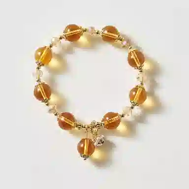 盈满堂 花朵 简约设计 水晶 玉石手串 女款