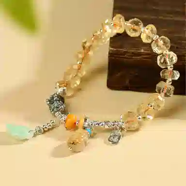 盈满堂 时尚刻面盘珠 新中式貔貅 水晶 手串 女款