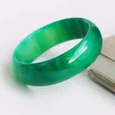 盈满堂 飘花绿 玛瑙 手镯 女款