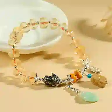 盈满堂 时尚刻面盘珠 新中式貔貅 水晶 手串 女款