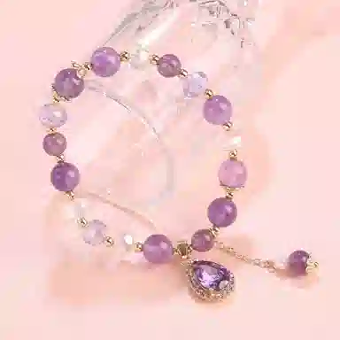 盈满堂 优雅精致爱心 水晶 玉石手串 女款