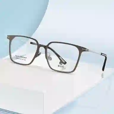 联系客服可选配镜套餐 康视顿 潮流复古 β钛聚醚酰+橡胶脚套 光学镜架 男女同款情侣款