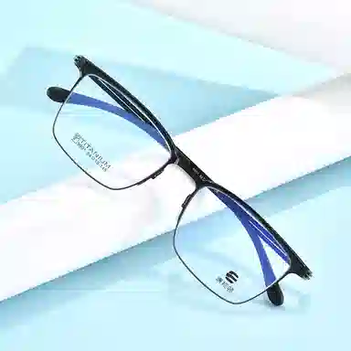 【联系客服可选配镜套餐】 康视顿 商务方框 β钛钛材 光学镜架 男款