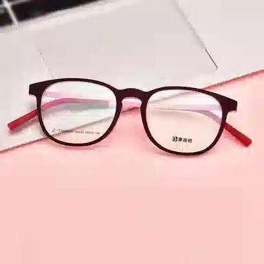 康视顿 韩版复古小圆框近视可配高度数 β钛 椭圆形 光学镜架 女款