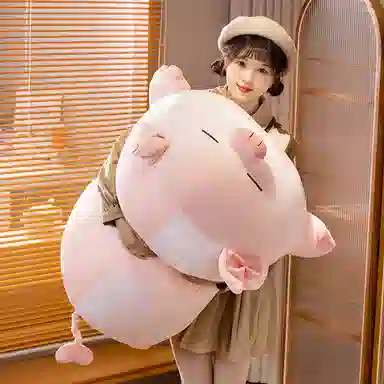 公主恋人 粉猪抱枕 软萌猪猪靠枕 玩偶 毛绒公仔