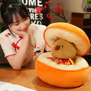 公主恋人 柿柿如意水豚系列 ”豚个好柿“卡皮巴拉 吉祥 玩偶 毛绒公仔