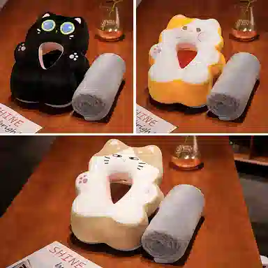 公主恋人 卡通猫咪午睡枕 抱枕 玩偶周边