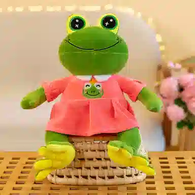 公主恋人 情侣青蛙 可爱布娃娃 抱枕 玩偶 毛绒公仔