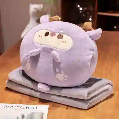 公主恋人 可爱小动物三用抱枕毯 玩偶周边