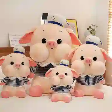 公主恋人 穿衣猪猪 海军风 玩偶 毛绒公仔