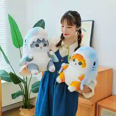 公主恋人 鲨鱼猫 玩偶 毛绒公仔