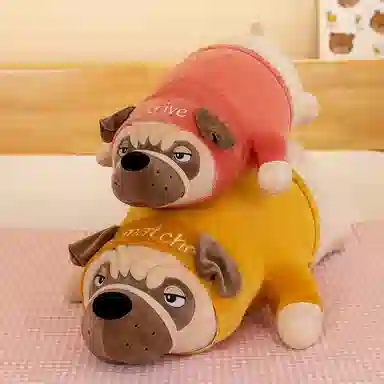 公主恋人 沙皮狗 巴哥犬 狗狗抱枕 布娃娃 玩偶 毛绒公仔