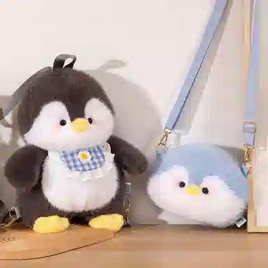 公主恋人 萌趣造型企鹅崽崽包包 玩偶 毛绒公仔