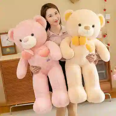 公主恋人 花朵领结熊 玩偶 毛绒公仔