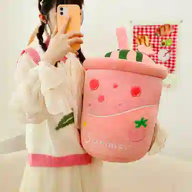 公主恋人 果汁奶茶杯抱枕 饮料靠枕 布娃娃 玩偶 毛绒公仔