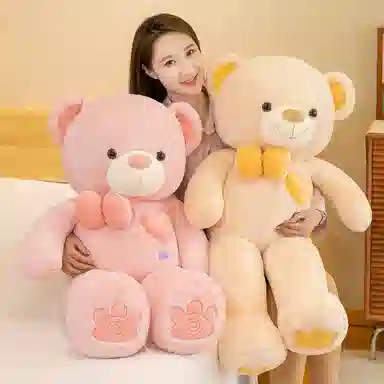 公主恋人 花朵领结熊 玩偶 毛绒公仔