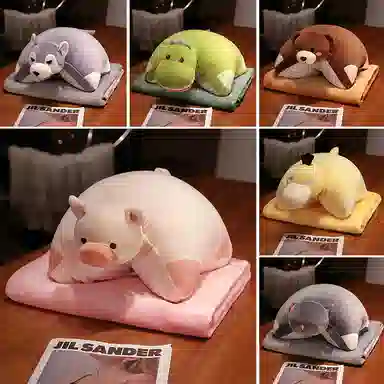 公主恋人 多功能冰豆豆午睡枕小枕头 玩偶 毛绒公仔