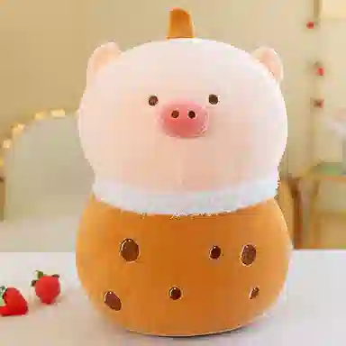 公主恋人 珍珠奶茶猪 呆萌可爱  布娃娃  搂抱猪 玩偶 毛绒公仔