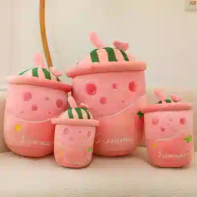 公主恋人 果汁奶茶杯抱枕 饮料靠枕 布娃娃 玩偶 毛绒公仔