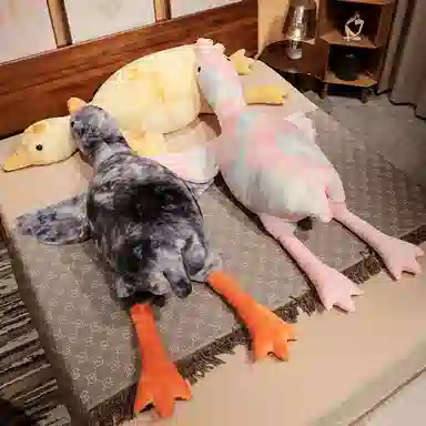 公主恋人 卡通扎染大鹅 玩偶 毛绒公仔