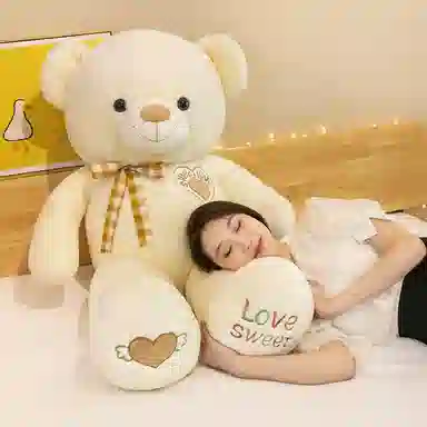 公主恋人 甜密丝带熊 呆萌的泰迪熊大娃娃 玩偶 毛绒公仔