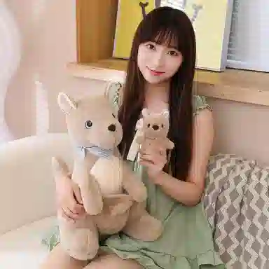 公主恋人 母子袋鼠 可爱安抚抱枕靠枕 玩偶 毛绒公仔