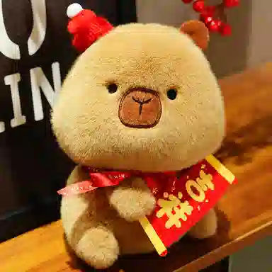 公主恋人 柿柿如意水豚系列 ”豚个好柿“卡皮巴拉 吉祥 玩偶 毛绒公仔