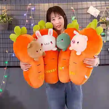 公主恋人 变身萝卜抱枕 胡萝卜兔子 小猪 小熊 恐龙 布娃娃 玩偶 毛绒公仔