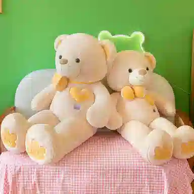 公主恋人 花朵领结熊 玩偶 毛绒公仔