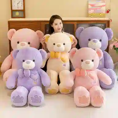 公主恋人 花朵领结熊 玩偶 毛绒公仔