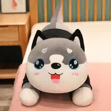 公主恋人 哈士奇抱枕 玩偶 毛绒公仔