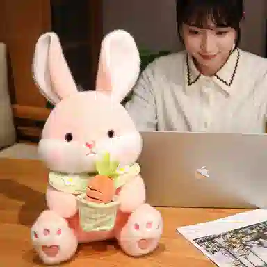 公主恋人 坐姿呆萌爱妮兔儿童安抚娃娃 玩偶 毛绒公仔