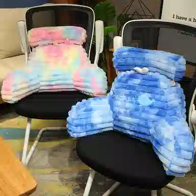 公主恋人 炫彩扎染卡通动物腰靠 靠枕 靠垫 玩偶周边