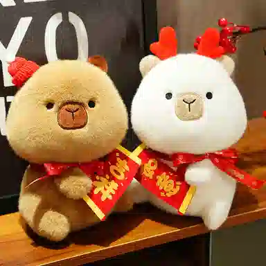 公主恋人 柿柿如意水豚系列 ”豚个好柿“卡皮巴拉 吉祥 玩偶 毛绒公仔