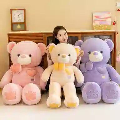 公主恋人 花朵领结熊 玩偶 毛绒公仔