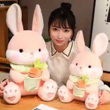 公主恋人 坐姿呆萌爱妮兔儿童安抚娃娃 玩偶 毛绒公仔