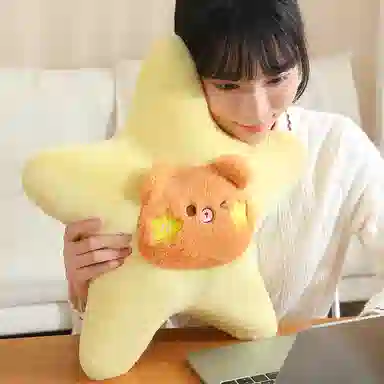 公主恋人 陪伴可爱五角星动物抱枕 创意布娃娃 玩偶 毛绒公仔